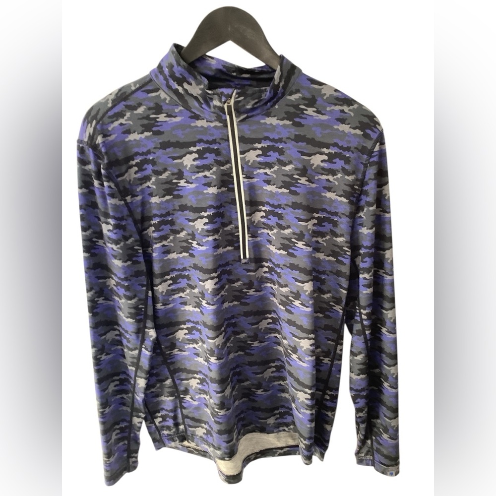 1764 Golf 1/4 Zip Adult Sm Camo Long Sleeve Golfing Casual Men's